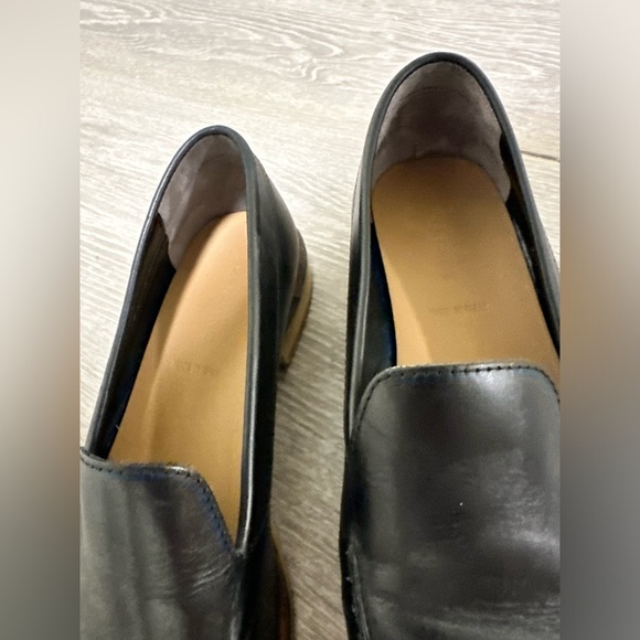 EVERLANE women’s Italian leather loafers size 7.5 preppy work shoes flats black - Picture 6 of 10